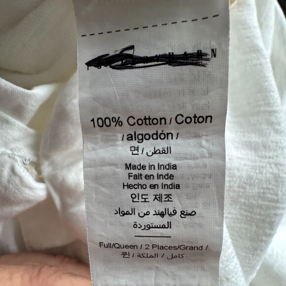 Pottery Barn Cozy Cloud Duvet Cover White Cotton Chenille Size Full/Queen Luxe - Picture 9 of 10